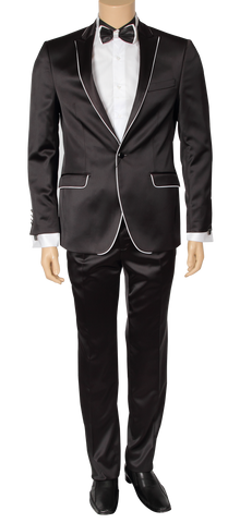 Euro Black - White Trim - Suit