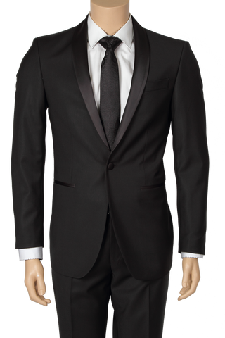 European Shawl Black Dinner Suit