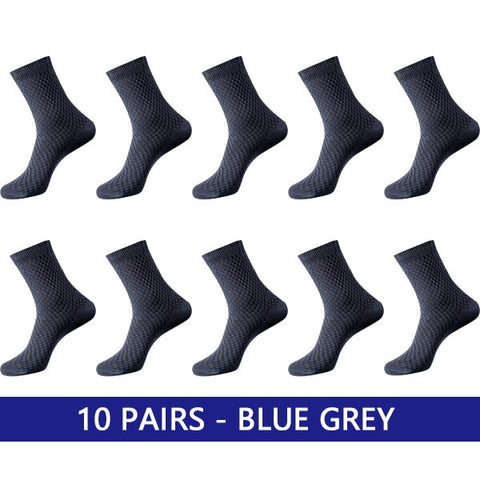 Men's Bamboo Fiber Socks New Black Business Breathable Deodorant Compression Socks Men Long Socks Big Size EU38-48
